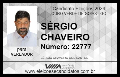 Candidato SÉRGIO CHAVEIRO 2024 - OURO VERDE DE GOIÁS - Eleições