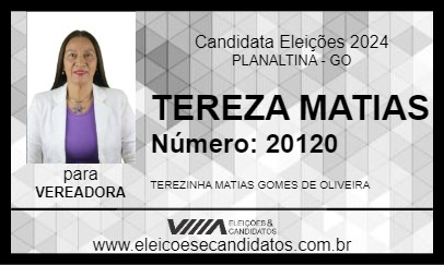 Candidato TEREZA MATIAS 2024 - PLANALTINA - Eleições