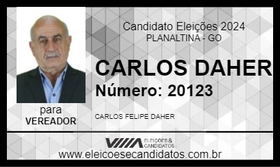 Candidato CARLOS DAHER 2024 - PLANALTINA - Eleições