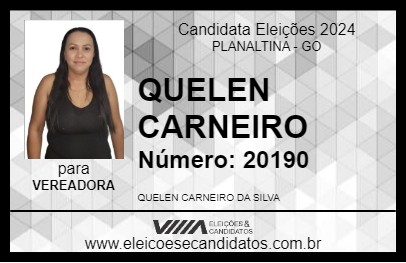 Candidato QUELEN CARNEIRO 2024 - PLANALTINA - Eleições