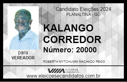 Candidato KALANGO CORREDOR 2024 - PLANALTINA - Eleições