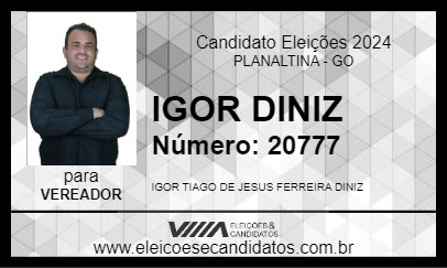 Candidato IGOR DINIZ 2024 - PLANALTINA - Eleições