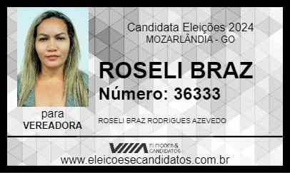 Candidato ROSELI BRAZ 2024 - MOZARLÂNDIA - Eleições