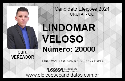 Candidato LINDOMAR VELOSO 2024 - URUTAÍ - Eleições