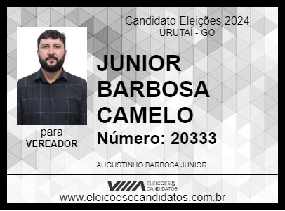 Candidato JUNIOR BARBOSA CAMELO 2024 - URUTAÍ - Eleições