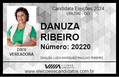 Candidato DANUZA RIBEIRO 2024 - URUTAÍ - Eleições