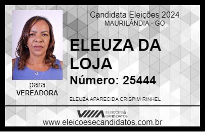 Candidato ELEUZA DA LOJA 2024 - MAURILÂNDIA - Eleições