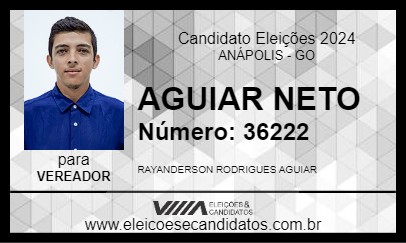 Candidato AGUIAR NETO 2024 - ANÁPOLIS - Eleições