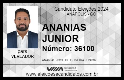 Candidato ANANIAS JUNIOR 2024 - ANÁPOLIS - Eleições