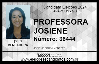 Candidato PROFESSORA JOSIENE 2024 - ANÁPOLIS - Eleições