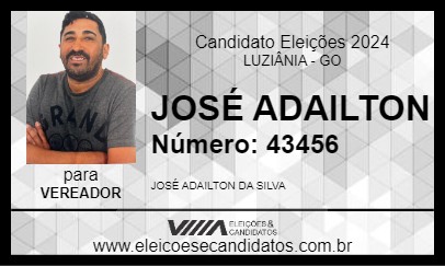 Candidato JOSÉ  ADAILTON 2024 - LUZIÂNIA - Eleições