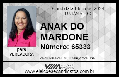 Candidato ANAK DO MARDÔNIO 2024 - LUZIÂNIA - Eleições