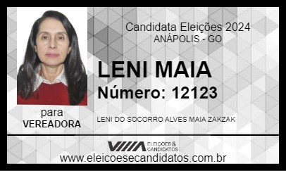 Candidato LENI MAIA 2024 - ANÁPOLIS - Eleições