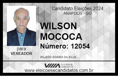 Candidato WILSON MOCOCA 2024 - ANÁPOLIS - Eleições