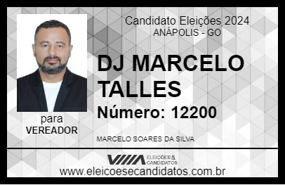 Candidato DJ MARCELO TALLES 2024 - ANÁPOLIS - Eleições