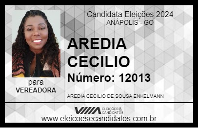 Candidato AREDIA CECILIO 2024 - ANÁPOLIS - Eleições