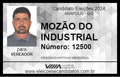 Candidato MOZÃO DO INDUSTRIAL 2024 - ANÁPOLIS - Eleições