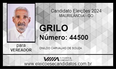 Candidato GRILO 2024 - MAURILÂNDIA - Eleições