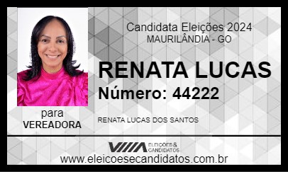 Candidato RENATA LUCAS 2024 - MAURILÂNDIA - Eleições