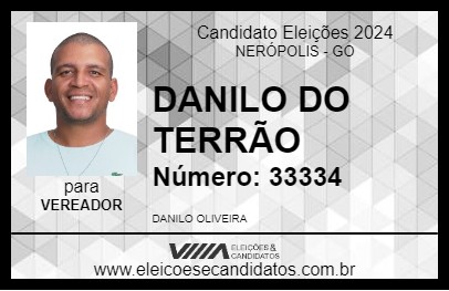 Candidato DANILO DO TERRÃO 2024 - NERÓPOLIS - Eleições