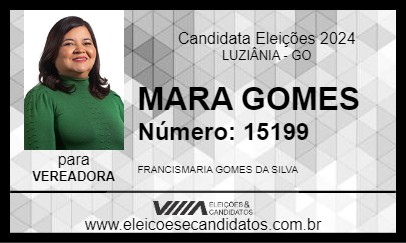 Candidato MARA GOMES 2024 - LUZIÂNIA - Eleições