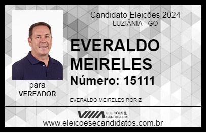 Candidato EVERALDO MEIRELES 2024 - LUZIÂNIA - Eleições