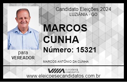 Candidato MARCOS CUNHA 2024 - LUZIÂNIA - Eleições