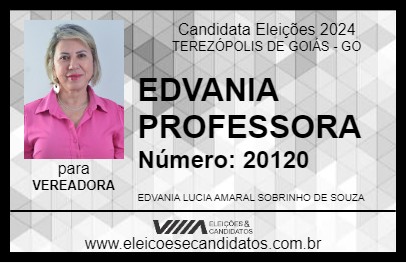 Candidato EDVANIA PROFESSORA 2024 - TEREZÓPOLIS DE GOIÁS - Eleições