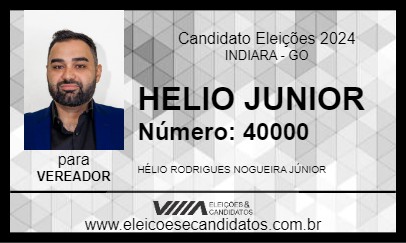 Candidato HELIO JUNIOR 2024 - INDIARA - Eleições