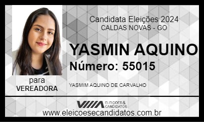 Candidato YASMIN AQUINO 2024 - CALDAS NOVAS - Eleições