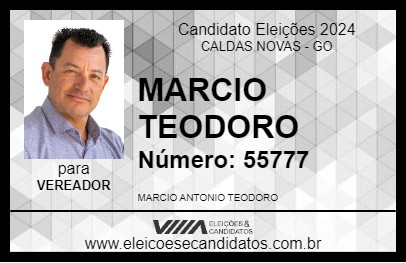 Candidato MARCIO TEODORO 2024 - CALDAS NOVAS - Eleições