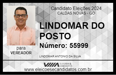 Candidato LINDOMAR DO POSTO 2024 - CALDAS NOVAS - Eleições