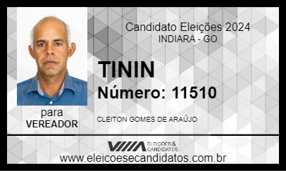 Candidato TININ 2024 - INDIARA - Eleições