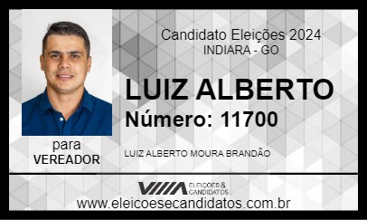 Candidato LUIZ ALBERTO 2024 - INDIARA - Eleições