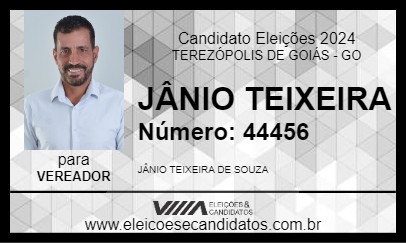 Candidato JÂNIO TEIXEIRA 2024 - TEREZÓPOLIS DE GOIÁS - Eleições