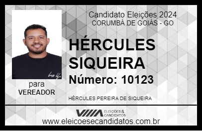 Candidato HÉRCULES SIQUEIRA 2024 - CORUMBÁ DE GOIÁS - Eleições