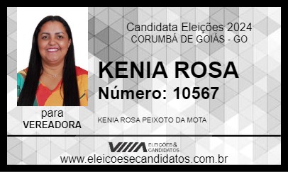 Candidato KENIA ROSA 2024 - CORUMBÁ DE GOIÁS - Eleições