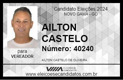 Candidato AILTON CASTELO 2024 - NOVO GAMA - Eleições