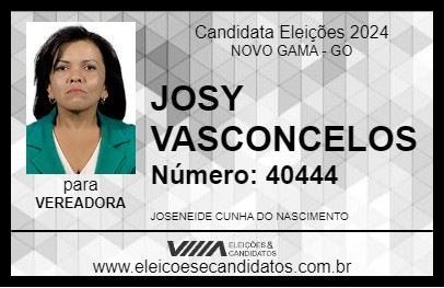 Candidato JOSY VASCONCELOS 2024 - NOVO GAMA - Eleições