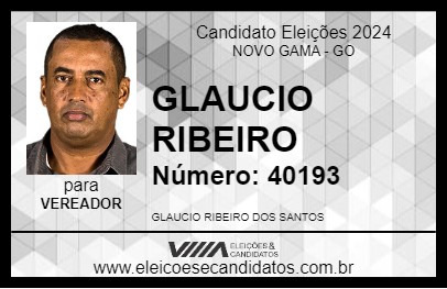 Candidato GLAUCIO RIBEIRO 2024 - NOVO GAMA - Eleições