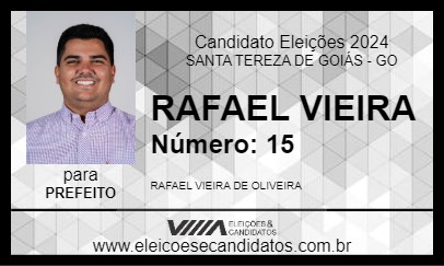 Candidato RAFAEL VIEIRA 2024 - SANTA TEREZA DE GOIÁS - Eleições