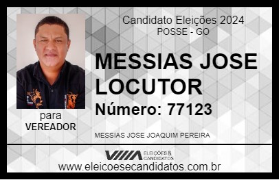 Candidato MESSIAS JOSE LOCUTOR 2024 - POSSE - Eleições