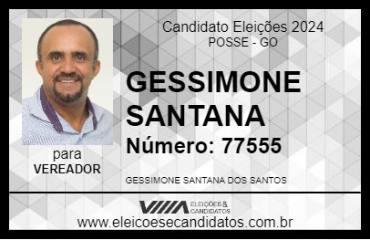 Candidato GESSIMONE SANTANA 2024 - POSSE - Eleições