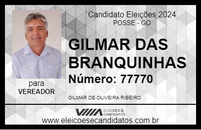 Candidato GILMAR DAS BRANQUINHAS 2024 - POSSE - Eleições