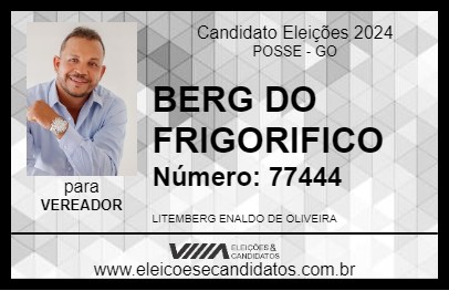 Candidato BERG DO FRIGORIFICO 2024 - POSSE - Eleições