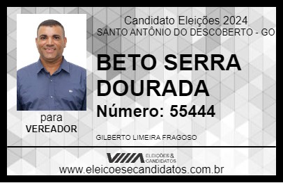 Candidato BETO SERRA DOURADA 2024 - SANTO ANTÔNIO DO DESCOBERTO - Eleições