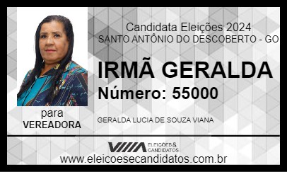 Candidato IRMÃ GERALDA 2024 - SANTO ANTÔNIO DO DESCOBERTO - Eleições