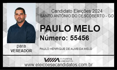 Candidato PAULO MELO 2024 - SANTO ANTÔNIO DO DESCOBERTO - Eleições