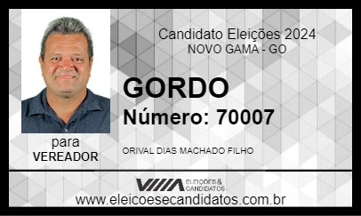 Candidato GORDO 2024 - NOVO GAMA - Eleições