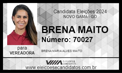 Candidato BRENA MAITO 2024 - NOVO GAMA - Eleições